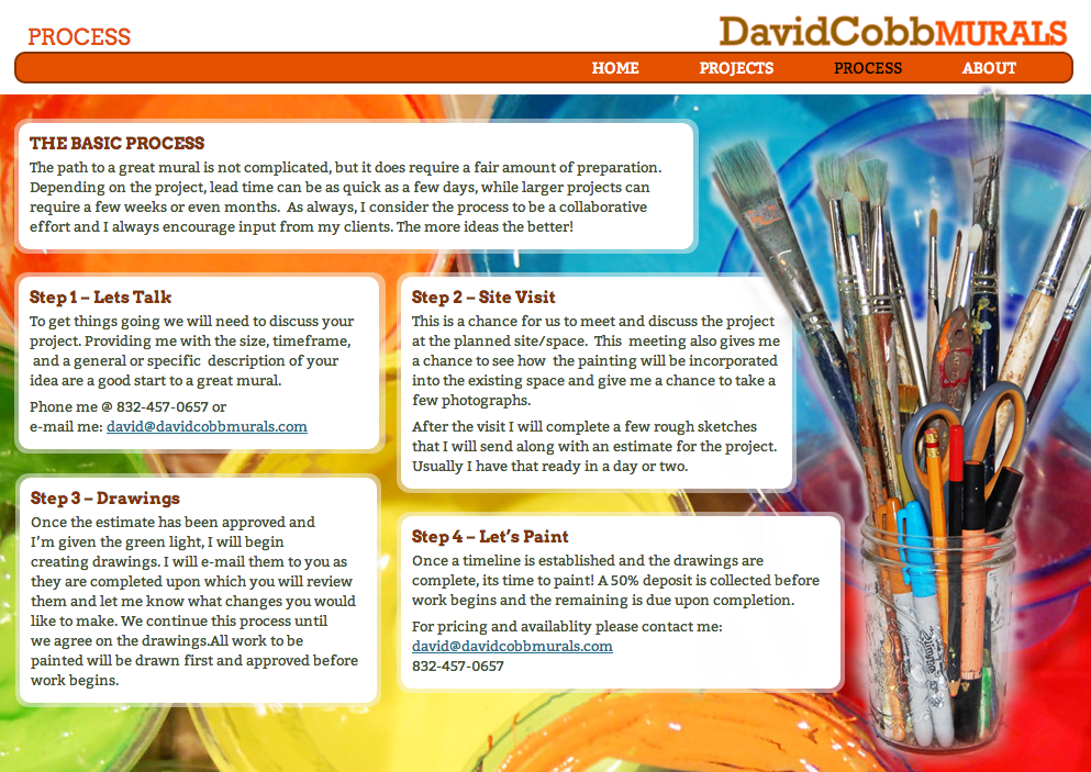 David Cobb Murals Web Designer