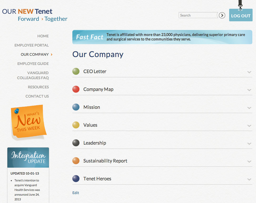 tenet healthcare website developers